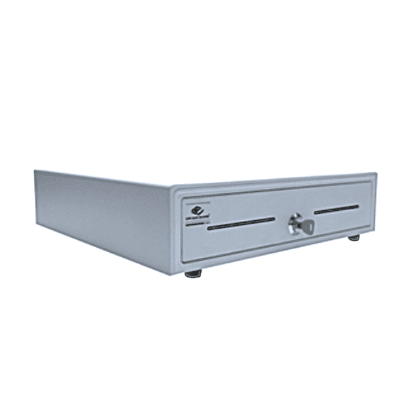 APG 16" Electronic Point of Sale Cash Drawer (White) - Part Number: EKDS320-1-W410-A20
