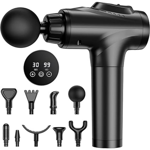 APHERMA Multi-Function Massage Gun, 30 Speed Adjustments,Deep Tissue Massage Gun,Muscle Relaxation, Black