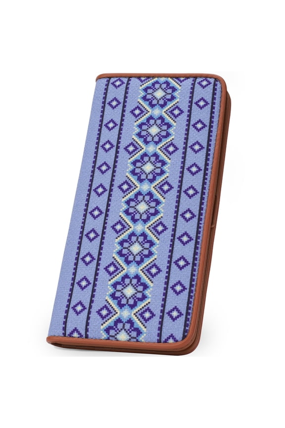 Aztec Ultra Slim Canvas Wallet for Women, RFID Blocking CardHolder, Bifold Long Wallet - 008