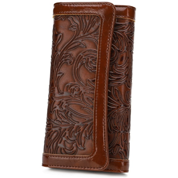 APHISON ScratchProof Female Trifold Wallet, Coffee
