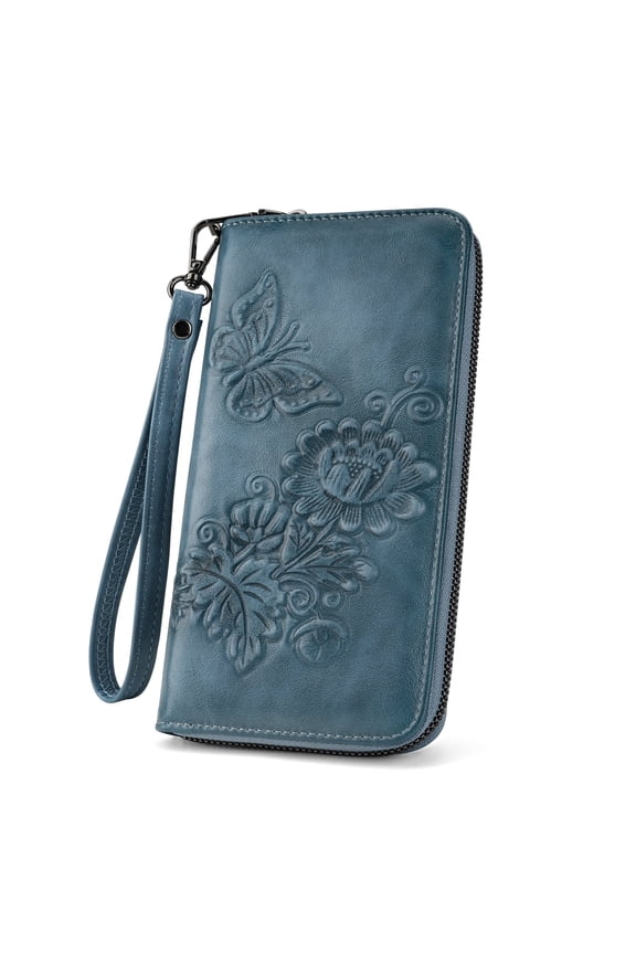 Slim Credit Card Wallet RFID Wallet For Women, Ladies Mini Purse with Card Slots and ID Window