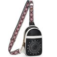 thumbnail image 1 of APHISON Small Sling Bag Fanny Packs Cell Phone Purse Vegan Leather Crossbody Bags for Women Chest Bag with Adjustable Strap Black-White, 1 of 6