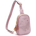 thumbnail image 1 of APHISON Small Stylish Butterfly Hollow Out Fringe Sling Bag Cross Body Bag Cell Phone Purse - Purple, 1 of 5