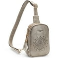 thumbnail image 1 of YOVIEE Small Sunflower Fashion Sling Bag Backpack For Women Premium PU Leather Tassel Gray, 1 of 5