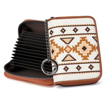 APHISON Women's RFID Blocking Wallet – PU Leather Trifold Clutch With Card Slots & ID Window (Brown)