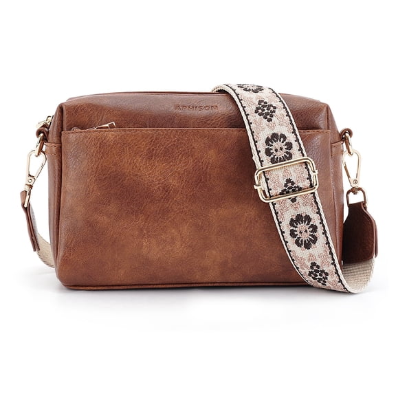 APHISON Women's Vegan Leather Shoulder Bag, Butterfly Stylish Crossbody Purse with Phone Pocket, Zipper Closure and Card Slots Ideal for Work, Shopping, Weekend Brunch, Carry Daily Fashion