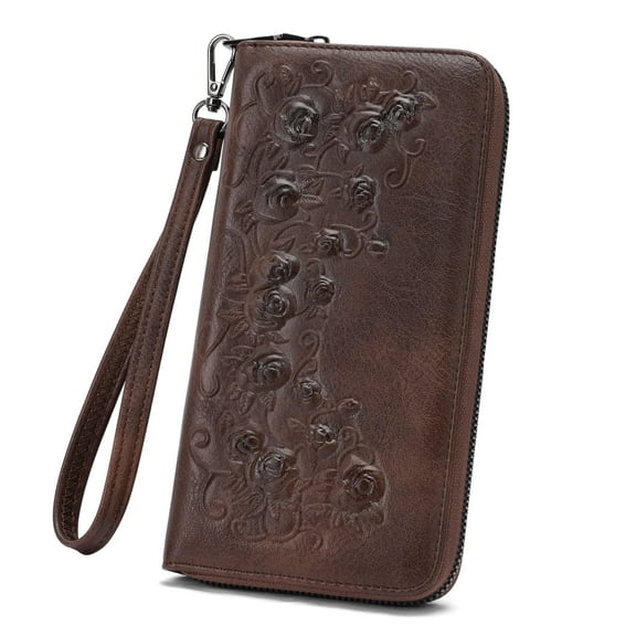 APHISON Womens RFID Wallet with Multiple Card Slots and Cellphone Compartment, Trendy Clutch Card Holder for Women