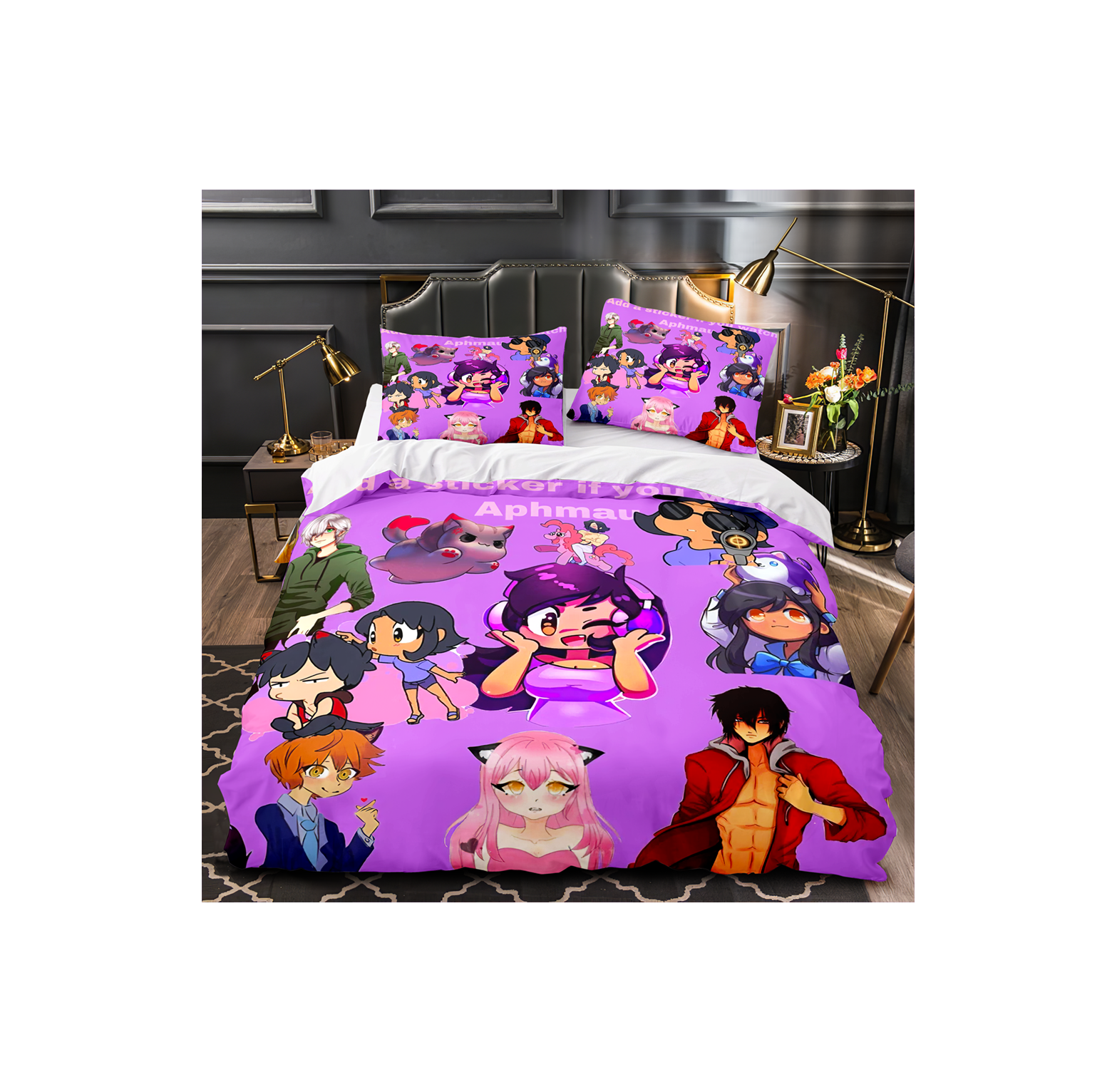 APHMAU Bedding Set Bed Set Aldult Kid Bedroom Duvetcover Sets 3D charm-floral-teal-reversible-duvet-cover-and-pillowcase-set-teal