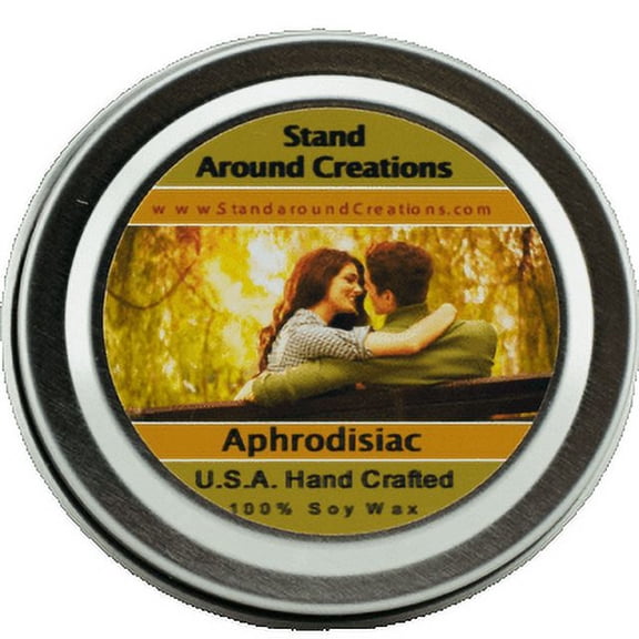 APHRODISIAC TIN 4-OZ. ALL NATURAL SOY CANDLE