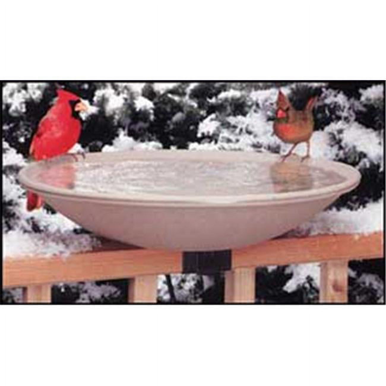 API 20 Inch Heated Deck Rail Bird Bath with Quick Release
