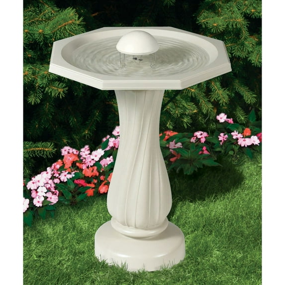 API 390 Water Rippling Bird Bath with Pedestal and Water Wiggler