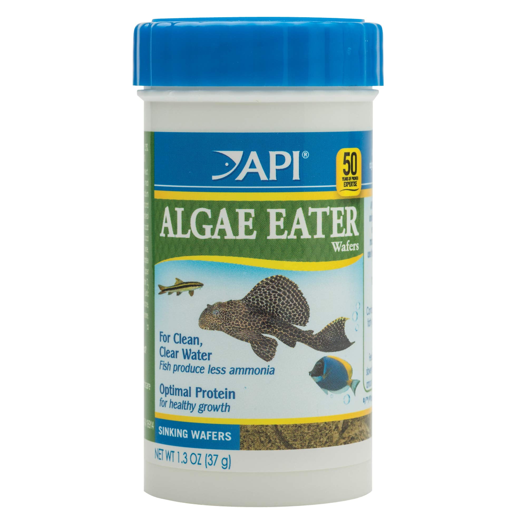 API ALGAE EATER WAFERS Algae Wafer Fish Food 1.3Ounce Container