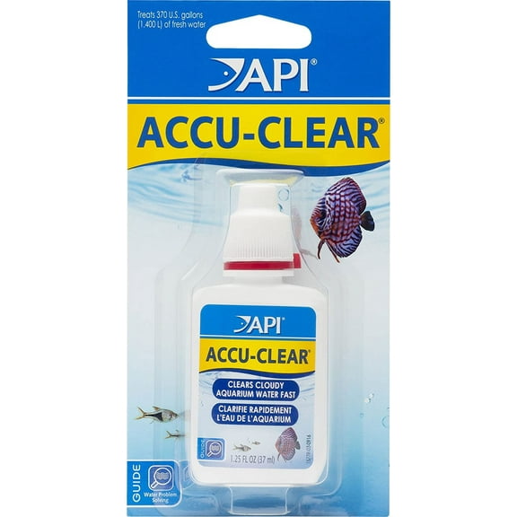 API Accu-Clear Clears Cloudy Aquarium Water [Aquarium Water Clarifiers, Aquarium Supplies] 10 oz (8 x 1.25 oz)