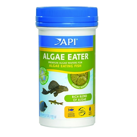 API Algae Eater Premium Sinking Wafer Fish Food 3.7oz