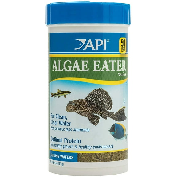 API Algae Eater Sinking Wafers Fish Food [Aquarium Bottom Feeder Food, Aquarium Supplies] 19.2 oz (3 x 6.4 oz)