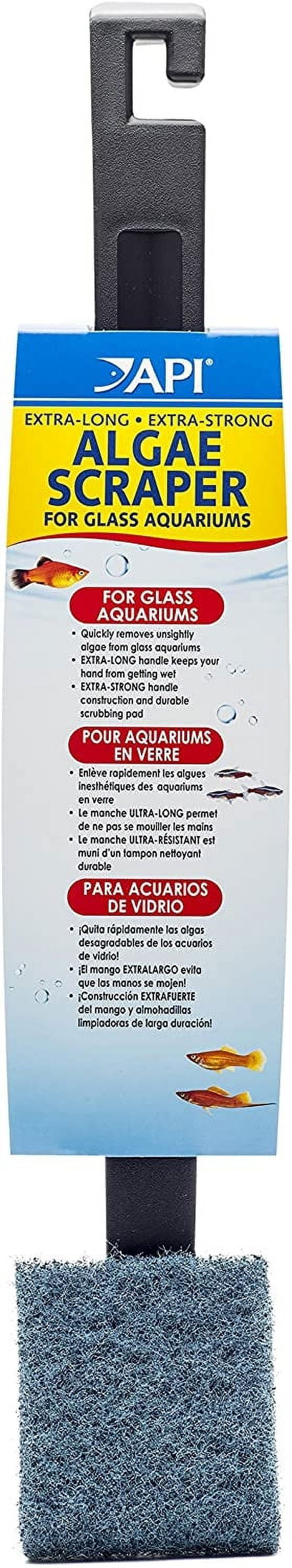 Extra-Long Black Plastic Algae Scraper for Glass Aquariums