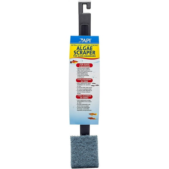 API Algae Scraper for Glass Aquariums [Aquarium Scrapers and Scrub Pads, Aquarium Supplies] 4 count