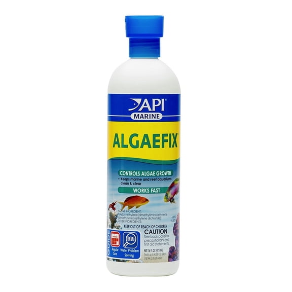 API AlgaeFix 16 oz Keeps Marine and Reef Aquariums Clean and Clear for Fish