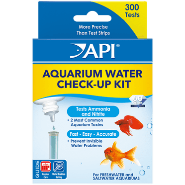 API Aquarium Water Check-Up Kit, 300 Tests - Accurately Test for Ammonia & Nitrite in Freshwater & Saltwater Aquariums