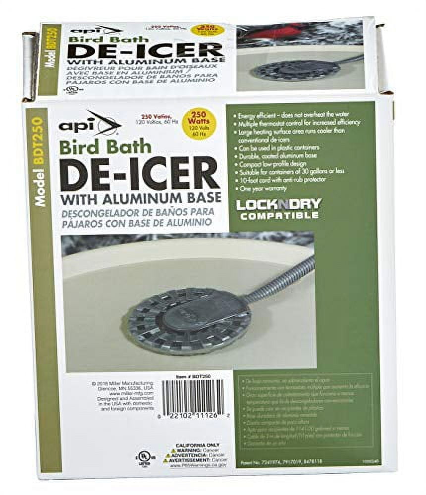 API Bird Bath DeIcer Bird Bath DeIcer with Aluminum Base, 250 Watt
