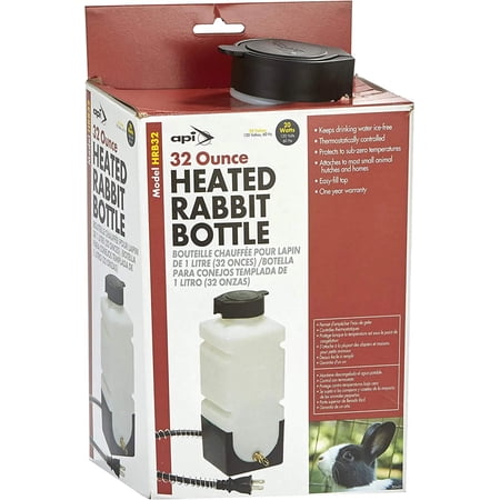 API Heated Rabbit Drinking Bottle 32-Ounce Capacity 20-Watts