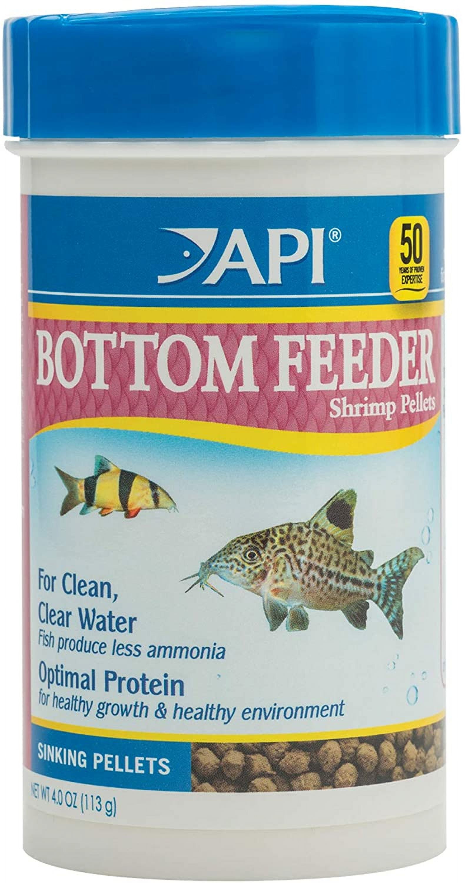 API Bottom Feeder Shrimp Pellets Sinking Pellets Fish Food [Aquarium Bottom Feeder Food, Aquarium Supplies] 24 oz (6 x 4 oz)