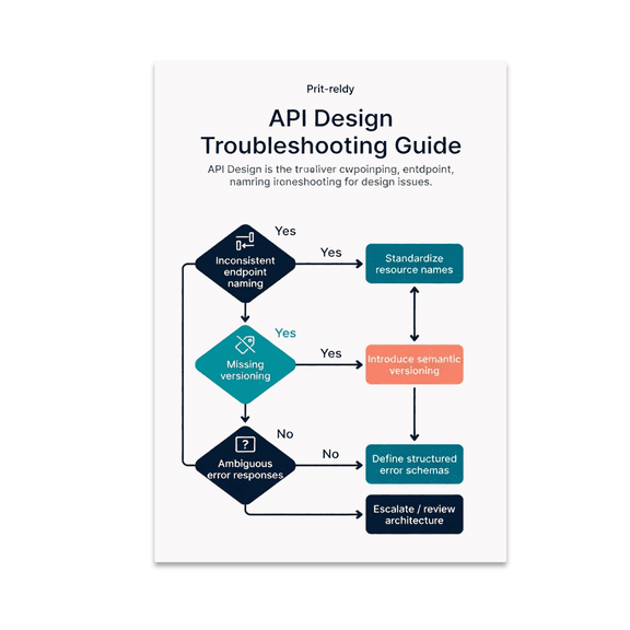 API Design Troubleshooting Guide Poster, API Developers, Integration Teams, and Software Architects, 13x19 Glossy Paper