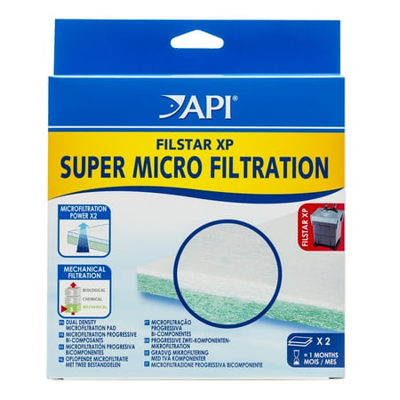 API Filstar xP Super Microfiltion, Aquarium Canister Filter Filtration Pads, 2-Count