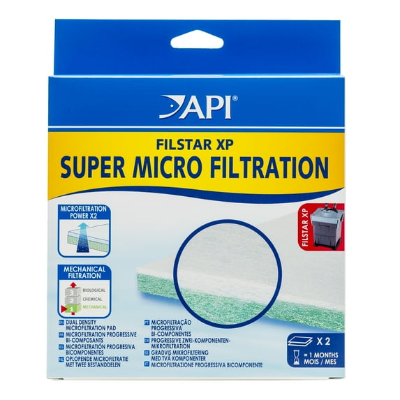 API Filstar XP Super Microfiltration, Aquarium Canister Filter Filtration Pads, 2-Count