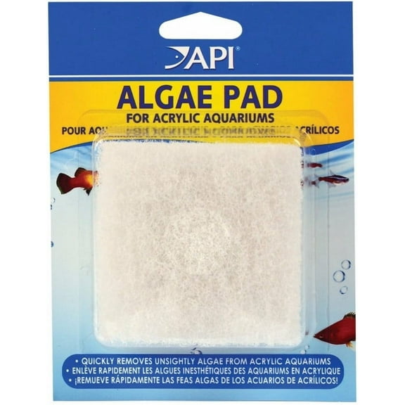 API Hand Held Algae Pad for Acrylic Aquariums [Aquarium Scrapers and Scrub Pads, Aquarium Supplies] 12 count
