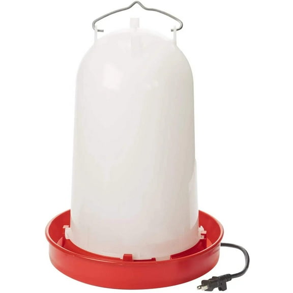 API Heated Chicken or Bird Waterer Heated Poultry Waterer, 3 Gallon