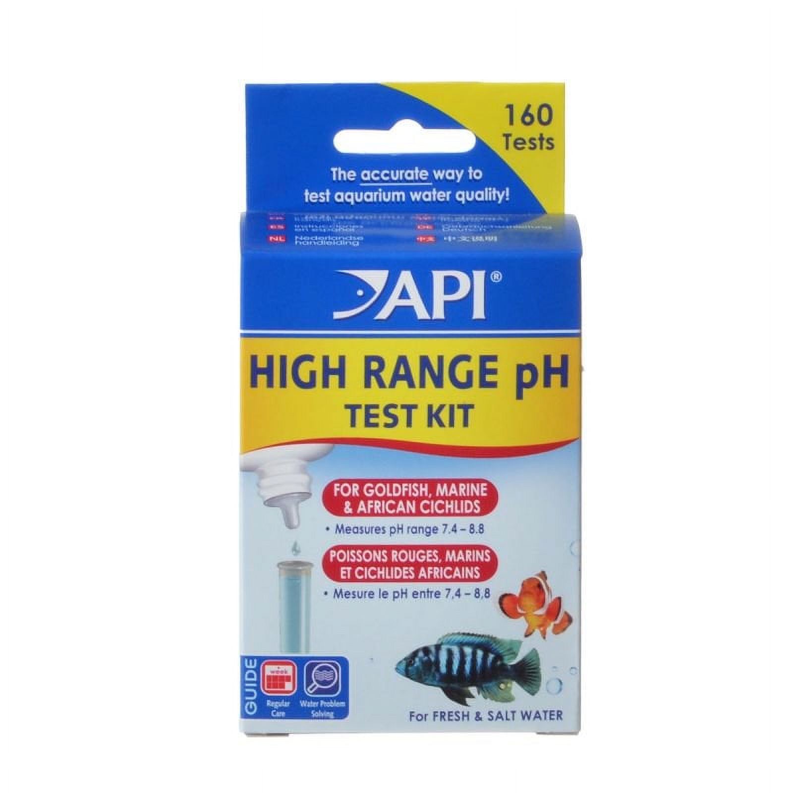 API High Range pH Test Kit for Goldfish Marine and African Cichlids Aquarium Water Test Kits Aquarium Supplies 1 count Walmart