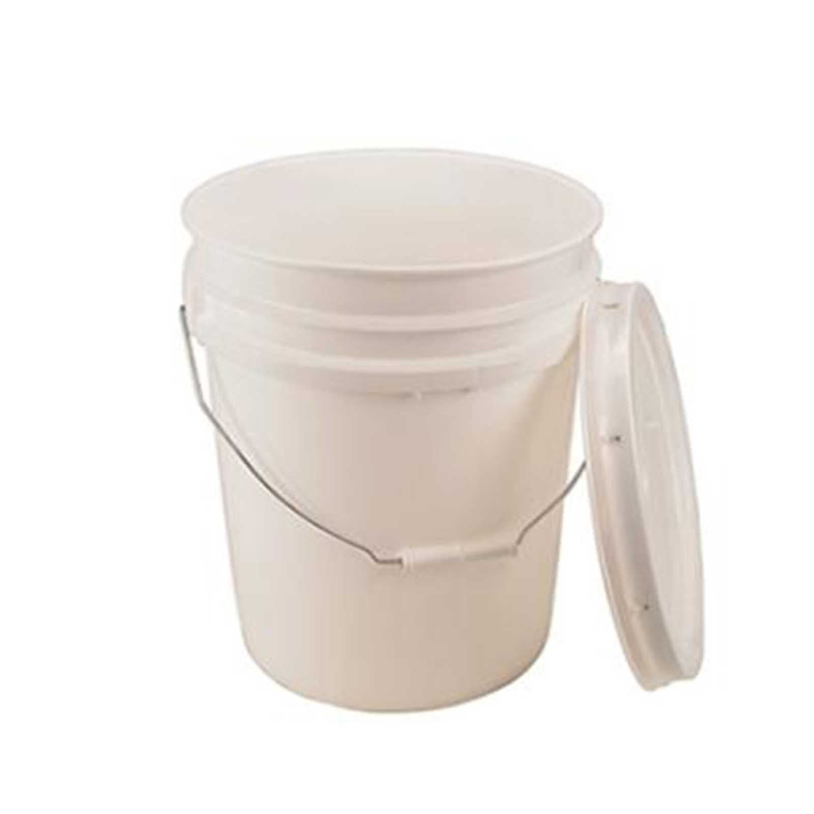 Heavy Duty Plastic Utility Bucket, 5 Gallon, White, Each