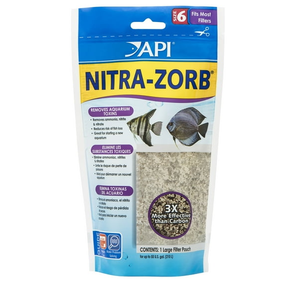 API Nitra-Zorb Removes Aquarium Toxins Size 6 [Aquarium Chemical Media, Aquarium Supplies] 4 count