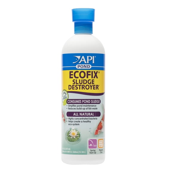 API Pond Ecofix Sludge Destroyer, Pond Water Clarifier And Sludge Remover Treatment, 16-Ounce