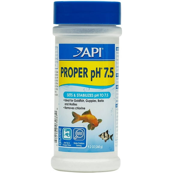 API Proper pH Sets and Stabilizes Freshwater Aquariums [Aquarium pH Treatments, Aquarium Supplies] pH 7.5 - 5 count