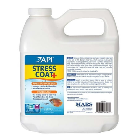 API Stress Coat + Fish & Tap Water Conditioner 64 oz - (Treats 3,840 Gallons)