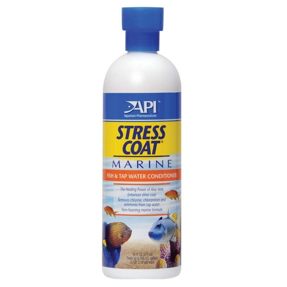 API Stress Coat Marine Fish & Tap Water Conditioner, 16 oz (Treats 948 Gallons)
