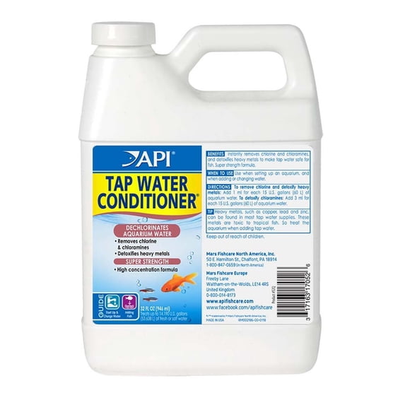 API Tap Water Conditioner, 32 fl oz - Super-Concentrated Dechlorinator for Freshwater, Saltwater & Planted Aquariums