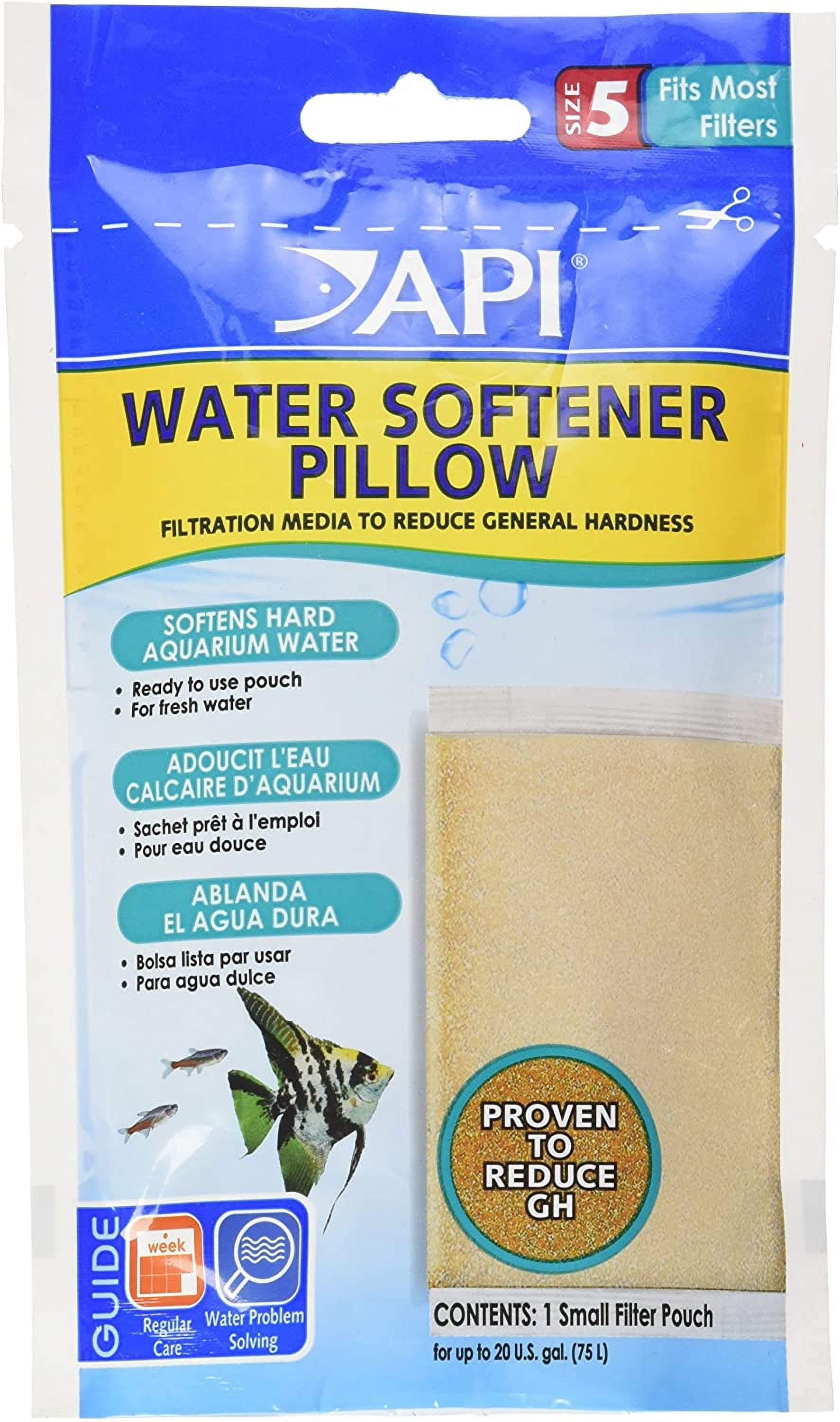 API Water Softener Pillow Size 5 Filtration Media to Reduce General Hardness [Aquarium, Aquarium Supplies] 1 count