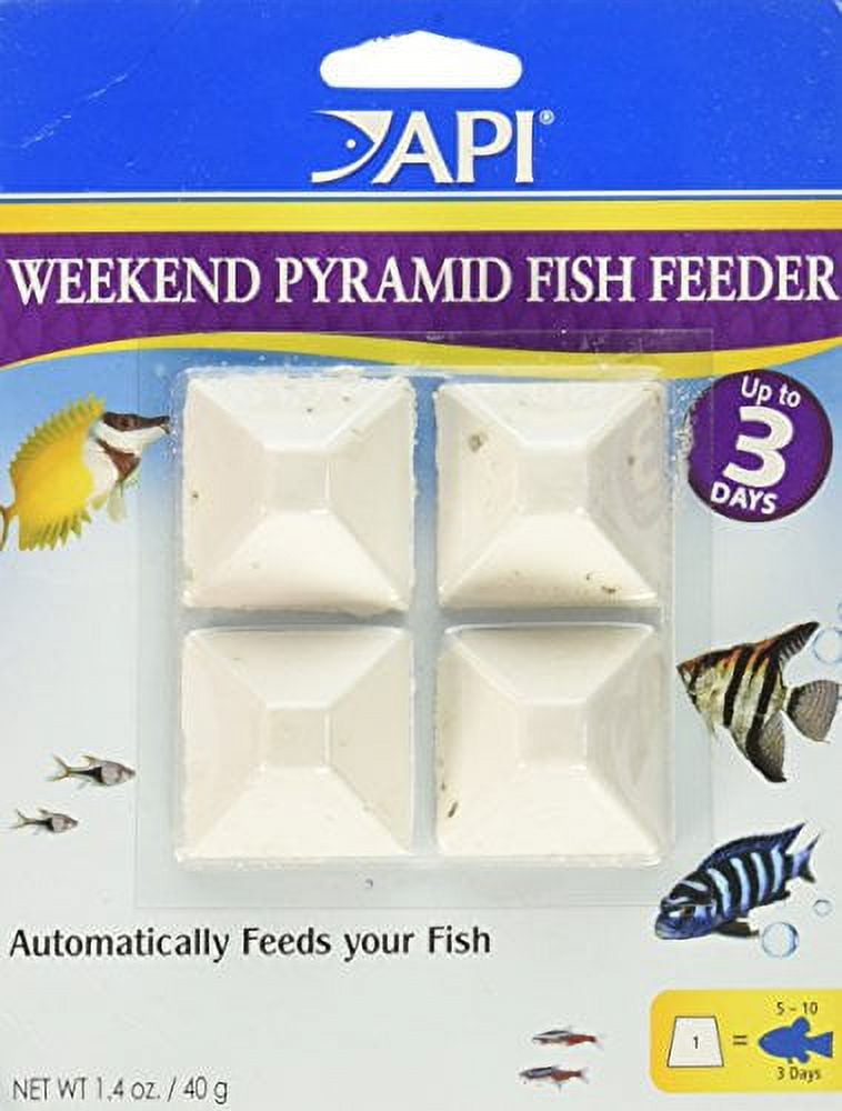 API Weekend Pyramid Fish Feeder, 3Day, 4Count Pack