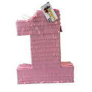 APINATA4U 20 Large Solid Light Pink Number One Pinata First Birthday