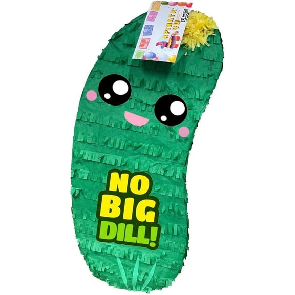 APINATA4U 20” Pickle Pinata - Cucumber Dill Delight for Birthday or Bachelorette Parties - No Big Dill, Just Veggies Theme Fun Celebration!