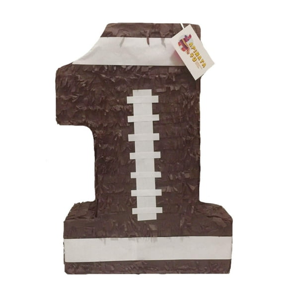 APINATA4U 20" Tall Number One Brown Football Theme Pinata