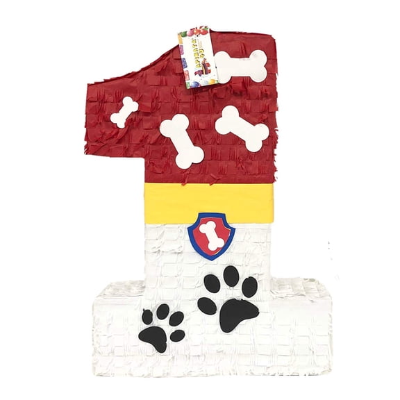 APINATA4U 20'' Tall  Number One Pinata for Puppy Theme Party