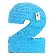 APINATA4U 20 Tall Solid Light Blue Two Pi ata Second Birthday