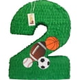 thumbnail image 1 of APINATA4U 20'' Tall Sports Theme Number Two Pinata Green Color, 1 of 1