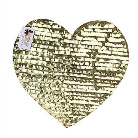 APINATA4U Gold Heart Pinata Wedding Party Decor Fully Assembled
