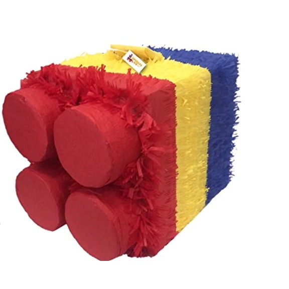 APINATA4U Multicolor Building Block Pinata Red Top