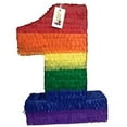thumbnail image 1 of APINATA4U Number One Pinata Rainbow Colored 20" Tall, 1 of 1